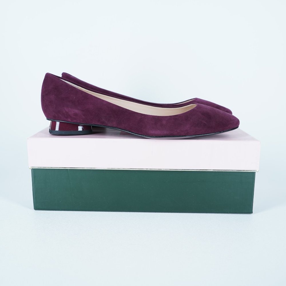 NEW IN BOX KATE SPADE NEW YORK Pumps Womens 9 Fallyn Cherrywood Suede Block Heel